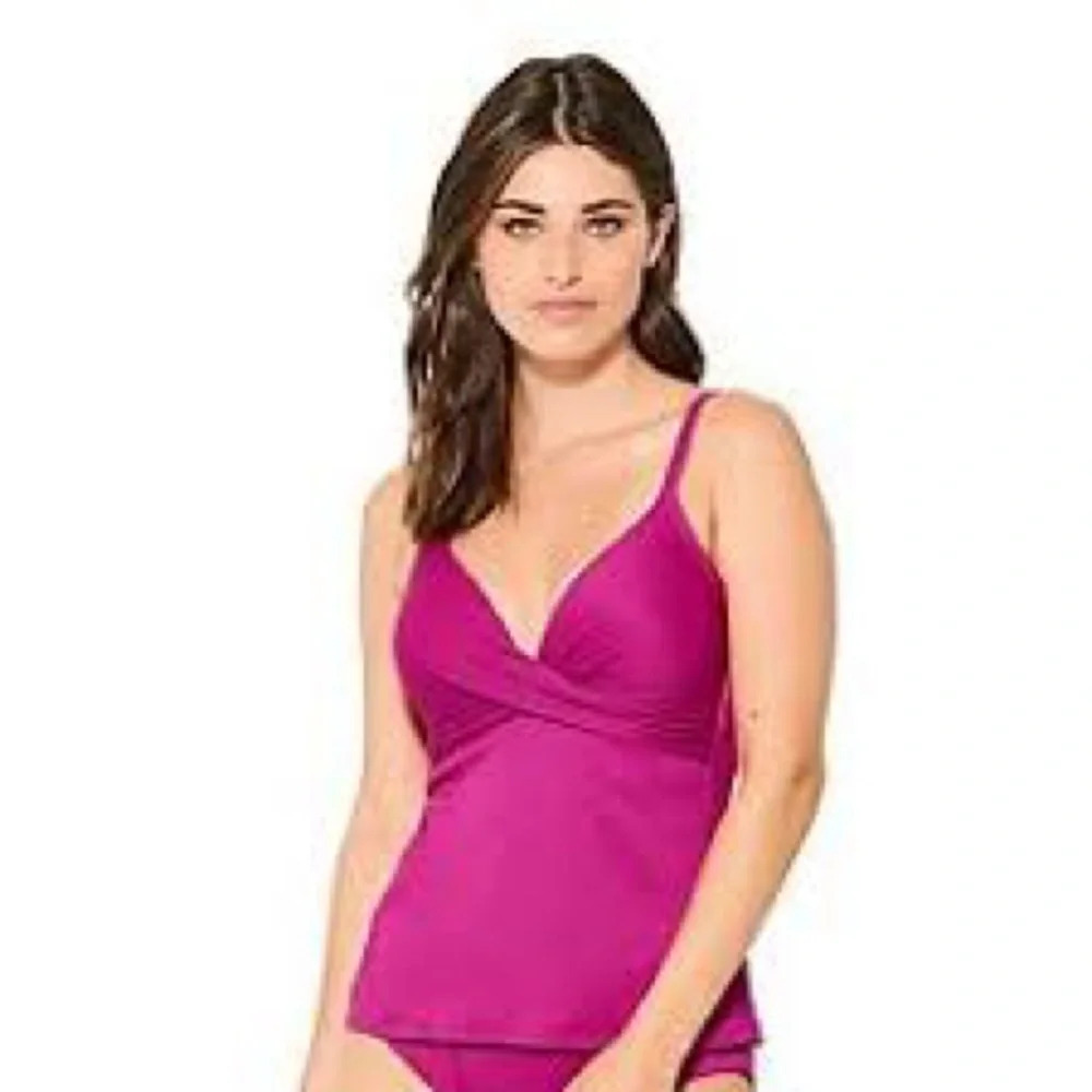 Freshwater 2 pc pink tankini‎ top + tummy slimming bottoms XXL